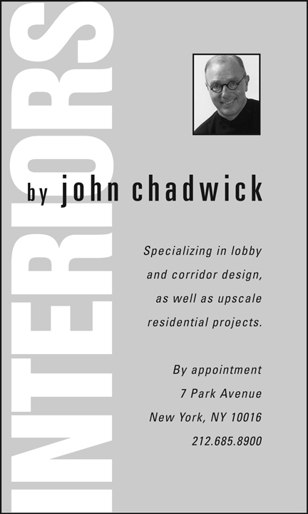 Interiors By John Chadwick: Newspaper Ad